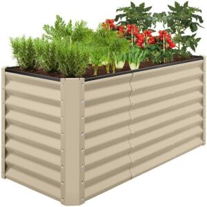 Outdoor Metal Raised Garden Bed for Vegetables, Flowers, Herbs - 4x2x2ft