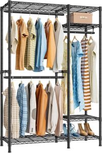 TONNSO Heavy Duty Clothes Rack 45" L x 16.5" W x 76.4" H