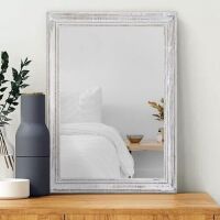 MWAZZLL Wall Mirror 26"x18" with Rustic Wood Frame&nbsp;