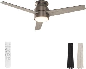  warmiplanet Flush Mount Ceiling Fan with Lights and Remote Control, 52-Inch