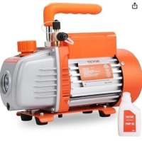 1-Stage HVAC Vacuum Pump with Oil, AC Vacuum Pump 134a, 4-Pole Pure Copper Motor-Longer Running Time, for Resin Degassing, Refrigeration Maintenance, Vacuum Package etc.