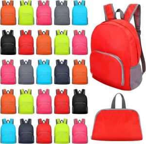  Foldable 17 Inch Backpack, 8 Colors, 48 Pcs