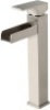 Homary Modern Brushed Nickel Single Handle Waterfall Faucet with Pop Up Drain&nbsp;for Vessel Sink - New
