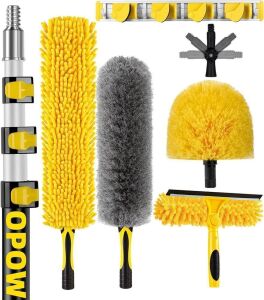 25 Foot High Ceiling Duster Kit with 5-18ft Heavy Duty Extension Pole