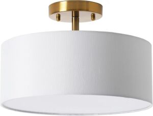 15 Inch Drum Light, Semi-Flush Mount Ceiling Light Fixture 