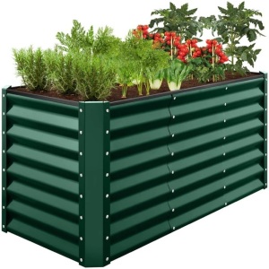 Outdoor Metal Raised Garden Bed for Vegetables, Flowers, Herbs - 4x2x2ft