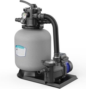 AQUASTRONG 14in Sand Filter Pump for Above Ground Pool with Timer