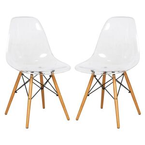 Clear Molded Side Chair, Set of 2