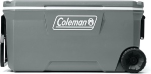 Coleman 316 Series Insulated Portable Cooler with Heavy Duty Wheels, Leak-Proof Wheeled Cooler with 100+ Can Capacity, Keeps Ice for up to 5 Days, Great for Beach, Camping, Tailgating, Sports, & More