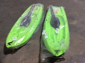 Lot of (2) Lifetime Youth Wave Kayaks with Paddle, 6 Feet - Appear New 