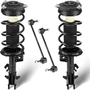 Front Struts Assembly Fit for 2009-2014 Nissan Cube 2007-2012 Versa, Shock Absorber & Sway Bars End Links, Replace 172352 K750098 (4Pcs)