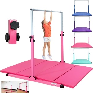 Gymnastic Bar for Kids Gymnastic Kip Bar Horizontal Bar Gymnastic Training Equipment for Kids 3-15 Years Home and Club Use