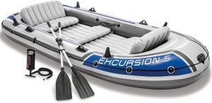 Intex Excursion 5 Person Inflatable Boat - Appears New 