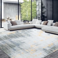 HOMBYS 9x12 ft Modern Abstract Area Rug for Living Room Bedroom, Large Boho Floor Carpet with Non-Slip Backing for Indoor Office Dining Room, Traditional Home Deco, Machine Washable