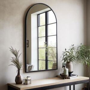 Arched Wall Mounted Mirror, 42"x24"