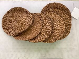 Round Woven Placemats, 15", 6 Pack 