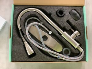 FORIOUS Brushed Nickel Kitchen Faucet with Pull Down Sprayer