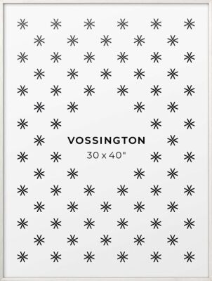 Vossington Thin Frame, 30" x 40", White 