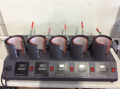 5 Cup Mug Heat Press Machine - E-Comm Return, 3 Heat Up, 1 Has Error Code 
