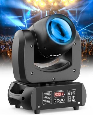  U`King 100W Moving Head DJ Lights with Rotating Gobos, 7 Color Plus Open White Light LED Beam Spotlight by Sound Activated and DMX Control 