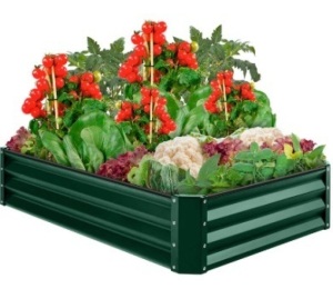 Outdoor Metal Raised Garden Bed for Vegetables, Flowers, Herbs - 6x3x1ft $92.99