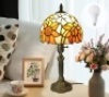 Tiffany Lamp Stained Glass 3 Way Table Lamp,Yellow Sunflower Bedside Table Lamp LED E26 Bulb, for Bedroom Living Room,Included 3 Way LED Bulb