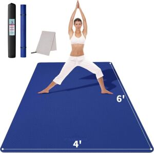 CAMBIVO Large Yoga Mat 6' x 4' 