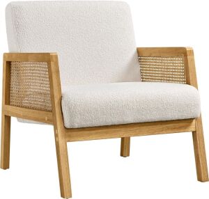 Yaheetech Boucle Fabric Accent Chair