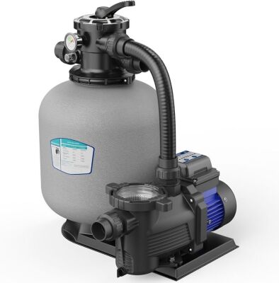  AQUASTRONG 16in Sand Filter Pump for In/Above Ground Pool with Timer, Max 3800GPH for Pools Up to 16000GAL, 6-Way Valve