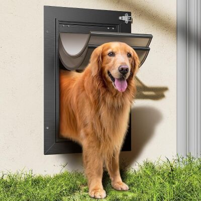 Pet Door for Wall, for Pets up to 100lb 