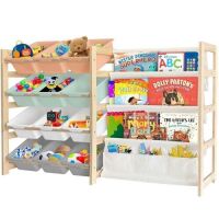 EXPERLAM Toy Storage Organizer with Bookshelf