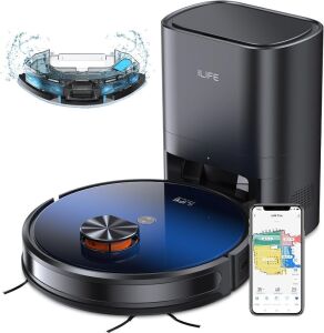 ILIFE Robot Vacuum and Mop Combo, Self Emptying