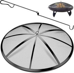 36" Fire Pit Screen with Poker