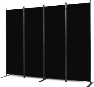 4 Panel Folding Room Divider, 88" x 71" 