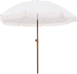 6.5FT Beach Umbrella with Fringe 