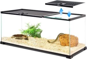 REPTI ZOO 20 Gallon Reptile Glass Terrarium