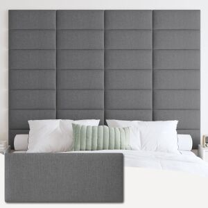 Upholstered Wall Mounted Headboard, 9 Panels, 10" x 24" 