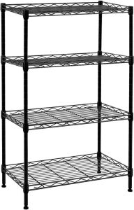 4 Tier Wire Storage Shelves, 13.4" x 23" x 42.6" 