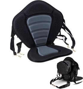 Deluxe Padded Kayak Seat with Detachable Storage Bag