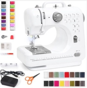 6V Portable Foot Pedal Sewing Machine w/ 12 Stitch Patterns (Gray) $92.99