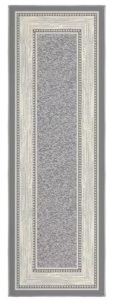 Ottohome Collection Non-Slip Rubberback Bordered 2x5 Indoor Runner Rug, 1 ft. 8 in. x 4 ft. 11 in., Gray