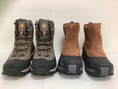Lot of (2) Mens Boots, 9.5 and 10.5, E-Commerce Return, Sold as is