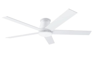 wurzee 60 inch Ceiling Fan with Light, White Flush Mount Ceiling Fan 6 Speeds DC Reversible Motor, 5 Blades, Timing, Dimmable, Memory Function for Bedroom, Kitchen, Patio $159.99