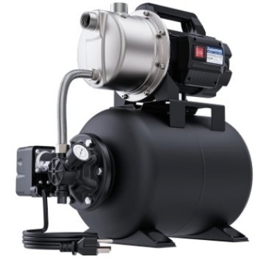 Aquastrong 1.6 HP Shallow Well Pump with Pressure Tank, 1320 GPH, 115V, Stainless Steel Irrigation Pump, Automatic Water Booster Jet Pump for Home, Garden, Lawn $219.99