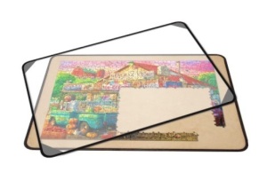 RECHIATO 1000 Piece Jigsaw Puzzle Board with Cover - 23" x 32", Non-Slip Flannelette Surface, Easy to Move - Portable Puzzle Board 