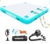 Inflatable Floating Dock Platform with Electric Pump, 6 Inch Thick Multi-Person Floating Island Raft for Beach Lake Boating Ocean