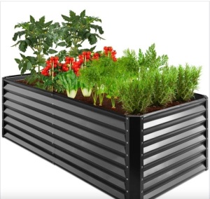 Outdoor Metal Raised Garden Bed for Vegetables, Flowers, Herbs - 6x3x2ft