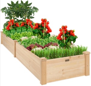 Wooden Raised Garden Bed Planter for Garden, Lawn, Yard - 8x2ft