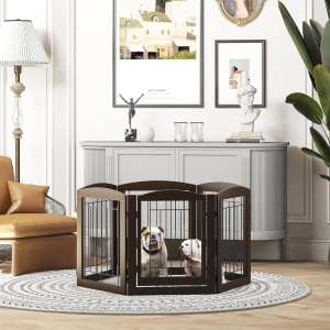 30in Tall Extra-Wide Dog Gate Esspresso