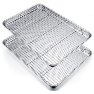 P&P CHEF Large Baking Sheet and Cooking Rack Set, 4 pc